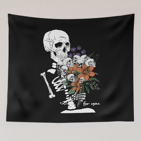 Item preview, Skeleton Smelling Skull Flower Bouquet- For You- Black/ Skeleton  designed and sold by Designs By YL.