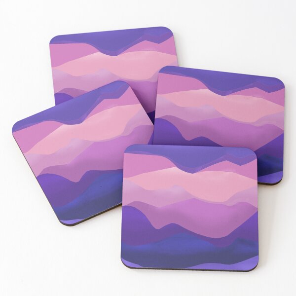 Item preview, hills, dunes, sunset, dawn, very peri, geometry, colored waves, sand designed and sold by Maria Mihailova.