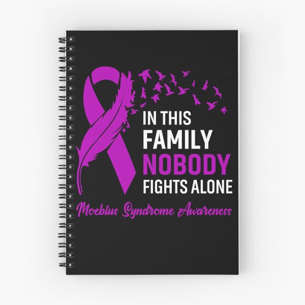 Item preview, In This Family Nobody Fights Alone Moebius Syndrome Awareness Feather Ribbon designed and sold by frechettee.
