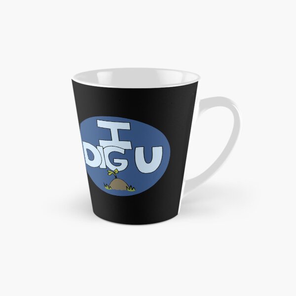 Item preview, I DIG U illustrated funny dirt lover badge designed and sold by AngelDawnDesign.