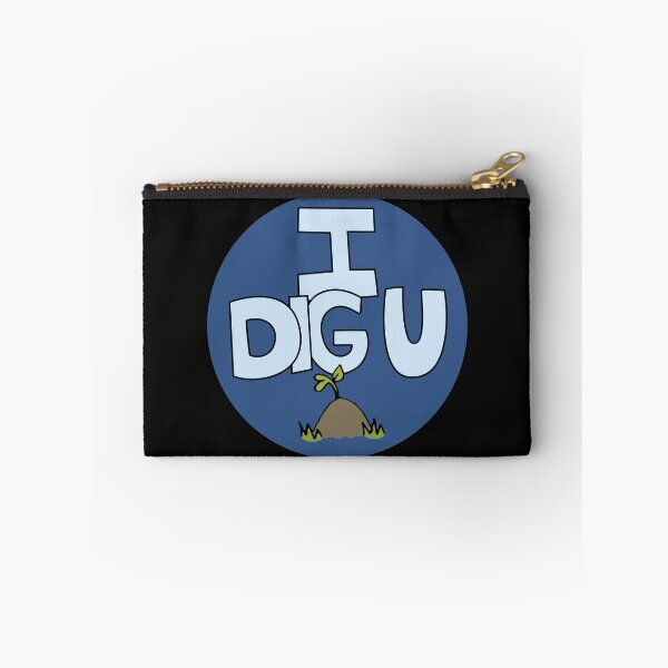 Item preview, I DIG U illustrated funny dirt lover badge designed and sold by AngelDawnDesign.