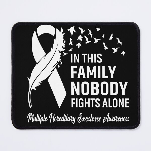 Item preview, In This Family Nobody Fights Alone Multiple Hereditary Exostoses Awareness Feather Ribbon designed and sold by frechettee.