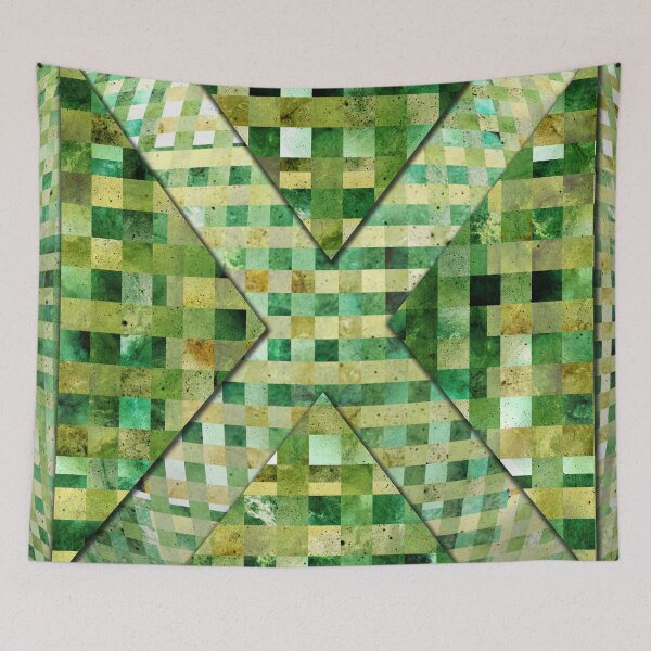 Item preview, Abstract Geometric Greenish Galaxy designed and sold by barruf.