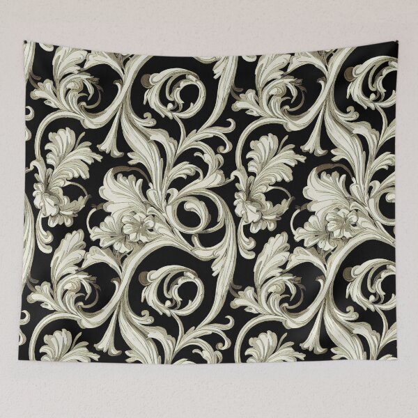 Item preview, Rococo Floral Pattern Print designed and sold by ThePurpleMelon.