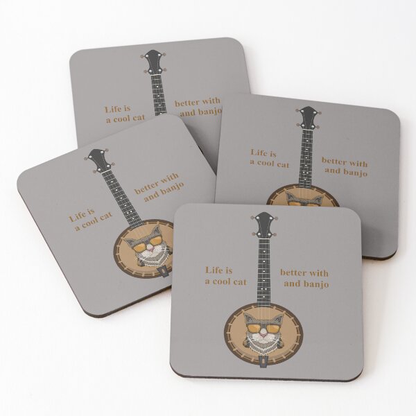 Item preview, Cool cat and banjo designed and sold by LeJeuneGifts.