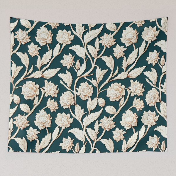 Item preview, Rococo Floral Pattern Print designed and sold by ThePurpleMelon.