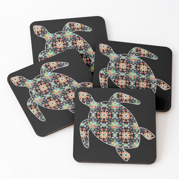 Item preview, Turtle floral designed and sold by Niibidoon.