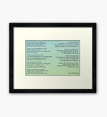 e.e. cummings - anyone lived in a pretty how town Framed Print