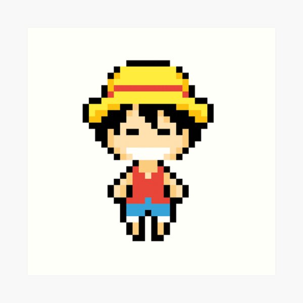 One Piece Portgas D. Ace Pixel Art Art Print for Sale by kobmamba