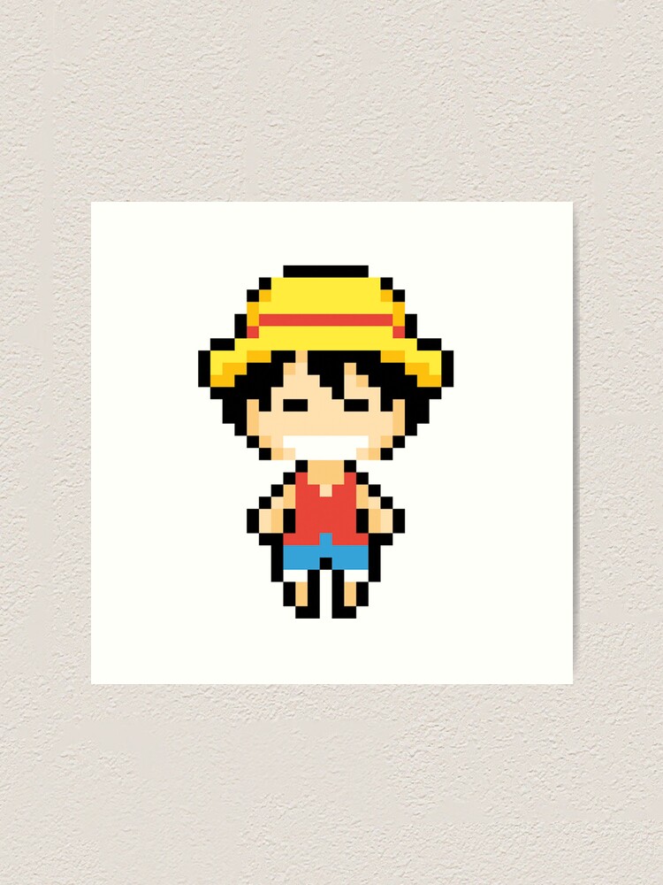 "One Piece Luffy Pixel Art" Art Print for Sale by kobmamba Redbubble