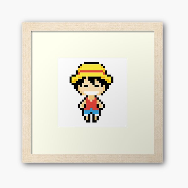 One Piece Franky Pixel Art Framed Art Print for Sale by kobmamba