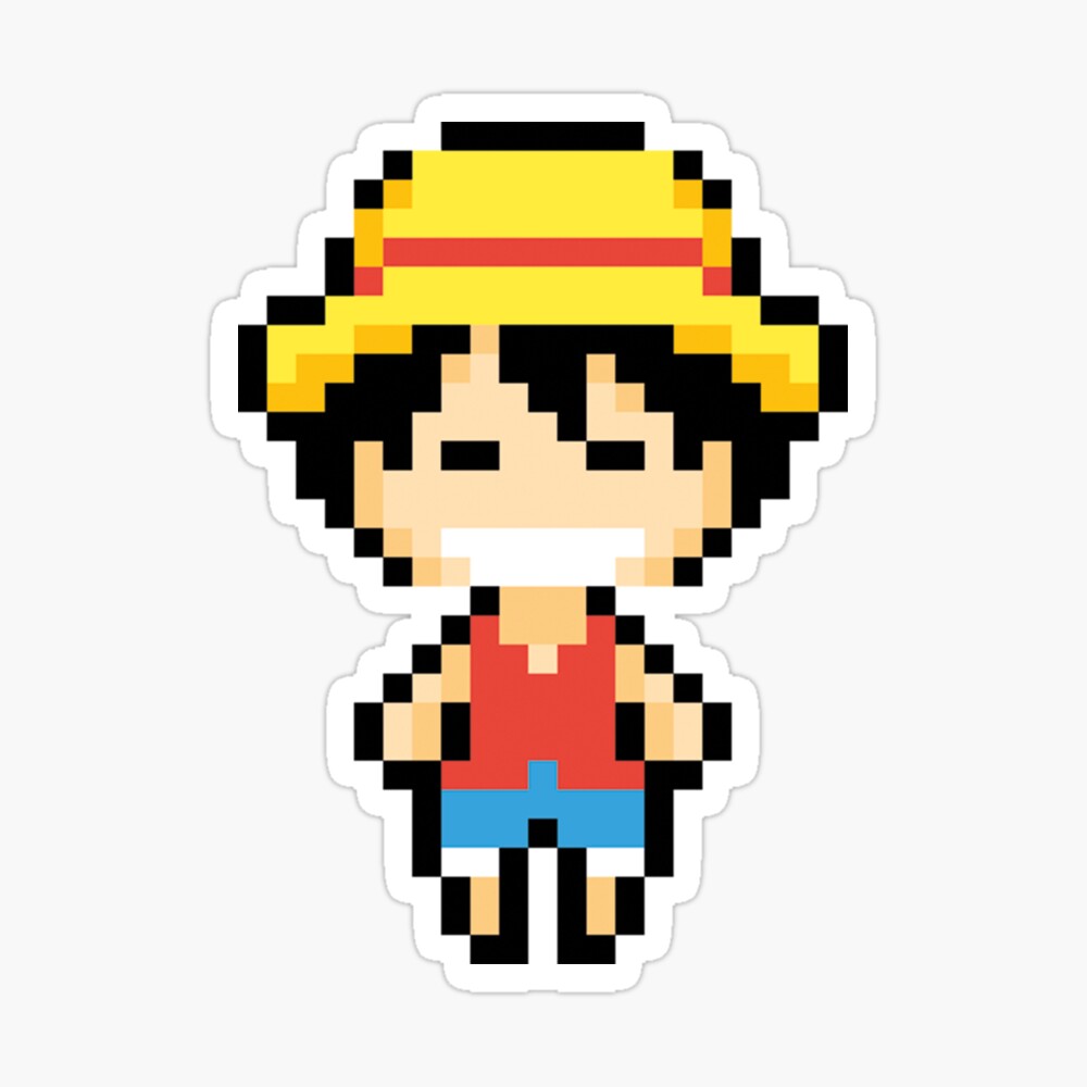 One Piece Luffy Pixel Art Postcard for Sale by kobmamba | Redbubble