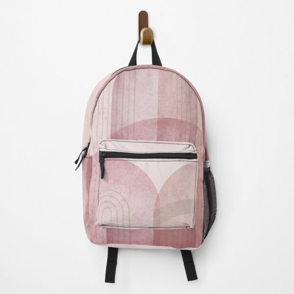 Item preview, Modern Mid Century Arches in Pink and Beige designed and sold by UrbanEpiphany.