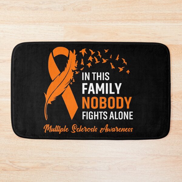 Item preview, In This Family Nobody Fights Alone Multiple Sclerosis Awareness Feather Ribbon designed and sold by frechettee.