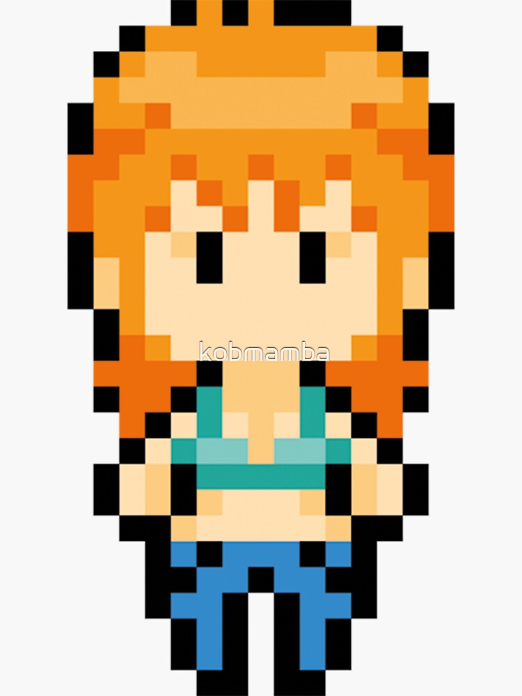 One Piece Nami Pixel Art Sticker For Sale By Kobmamba Redbubble 8660