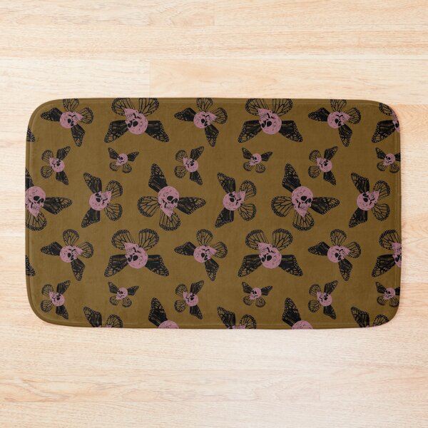 Item preview, Winged Skulls in pink & mustard designed and sold by AmandaBienko.