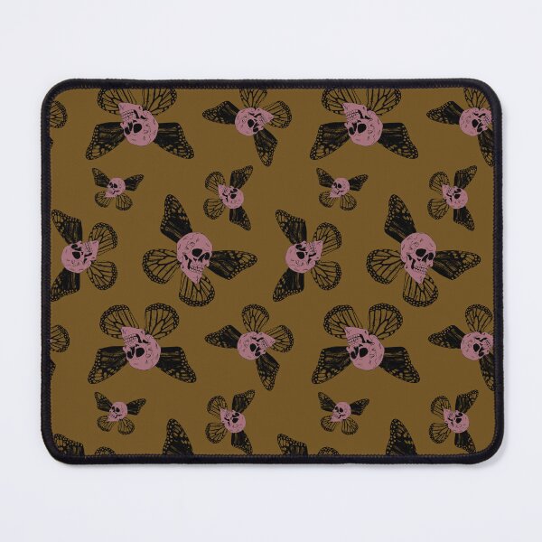 Item preview, Winged Skulls in pink & mustard designed and sold by AmandaBienko.