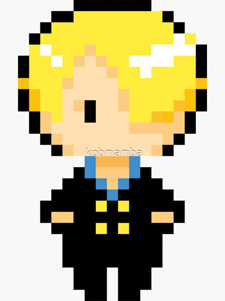 One Piece Portgas D. Ace Pixel Art Sticker for Sale by kobmamba