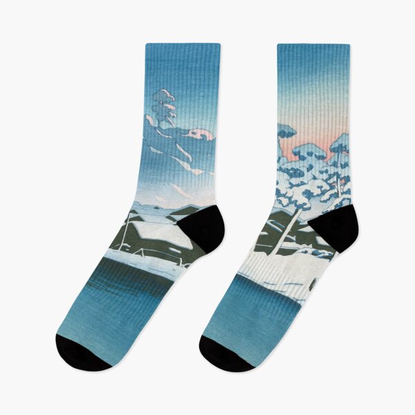 Item preview, Dawn Snow at the Port of Ogi by Kawase Hasui designed and sold by Takeda-art.