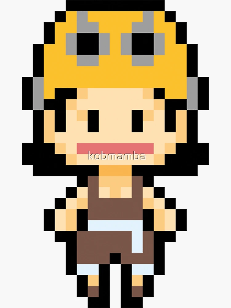 One Piece Eustass Kid Pixel Art Sticker for Sale by kobmamba