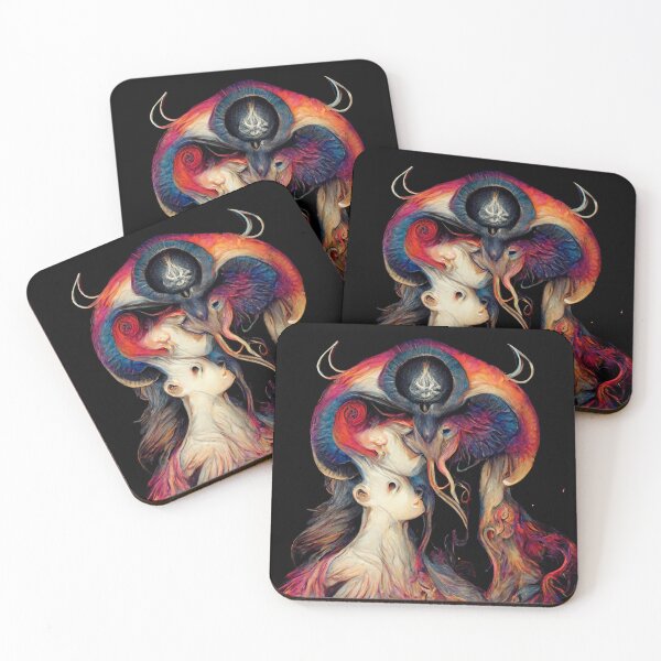 Item preview, Abstract Artwork Baphomet Gnostic Duality, Yin and Yang, Taoism designed and sold by MysticAlgorithm.