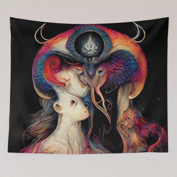 Item preview, Abstract Artwork Baphomet Gnostic Duality, Yin and Yang, Taoism designed and sold by MysticAlgorithm.