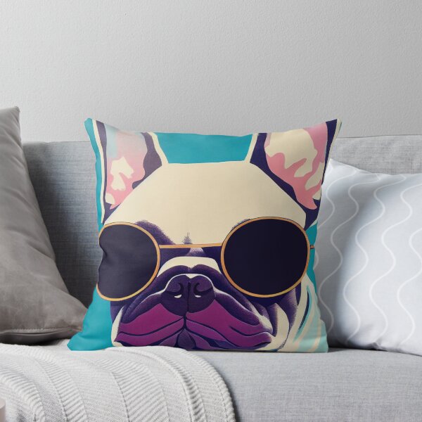 Item preview, Frenchie with shades designed and sold by FramedFunk.