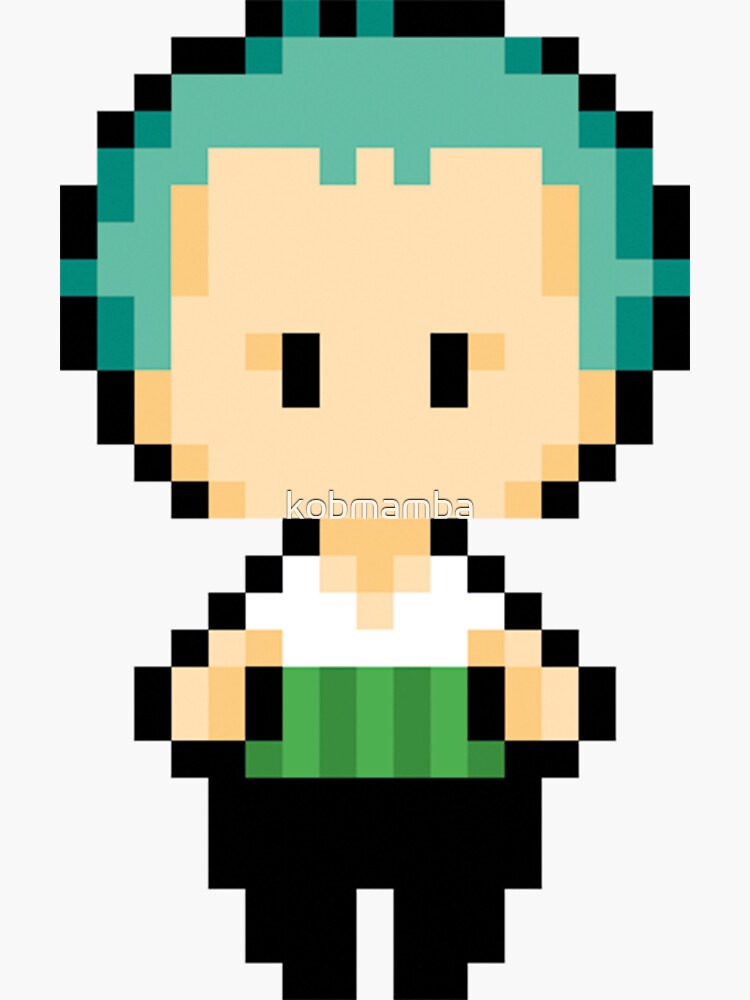 Sticker « One Piece Roronoa Zoro Pixel Art », par kobmamba Redbubble