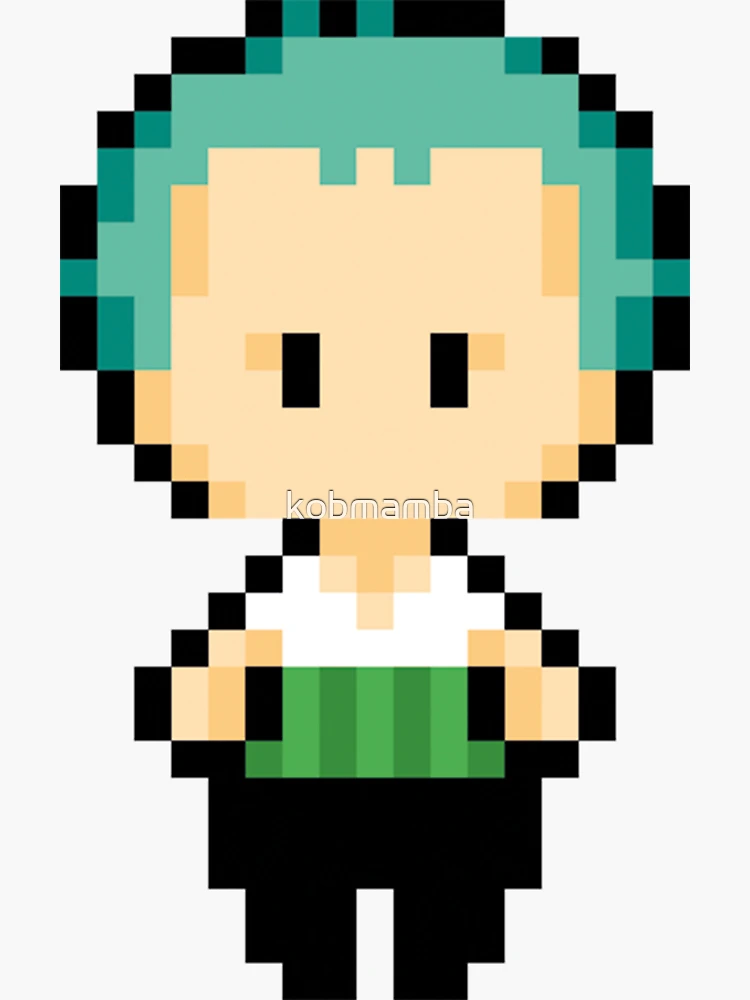 One Piece Eustass Kid Pixel Art Sticker for Sale by kobmamba