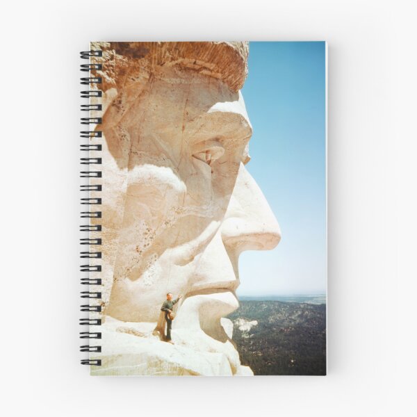 Item preview, 1950s - President Lincoln Monument at Mountain Rushmore, Man Standing designed and sold by thatwaslife.