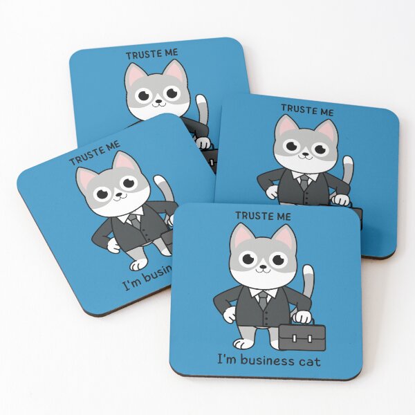 Item preview, cat business funny cute designed and sold by hassendz.