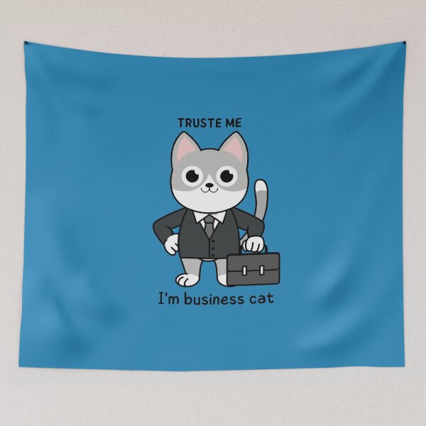 Item preview, cat business funny cute designed and sold by hassendz.