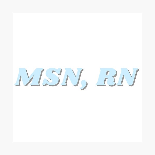 Item preview, MSN, RN- light blue designed and sold by CSdoodles.