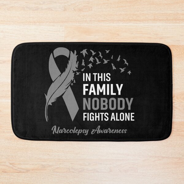 Item preview, In This Family Nobody Fights Alone Narcolepsy Awareness Feather Ribbon designed and sold by frechettee.