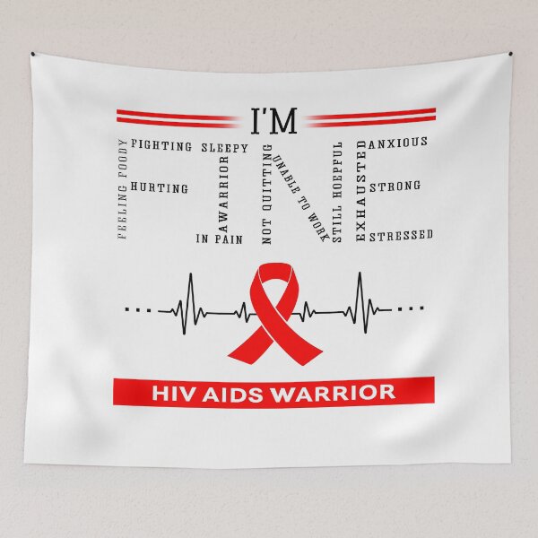 Item preview, I'm Fine Hiv Aids Warrior Support Hiv Aids Awareness Gifts designed and sold by rechardtee.