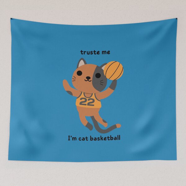 Item preview,  cat basketball  funny cute designed and sold by hassendz.