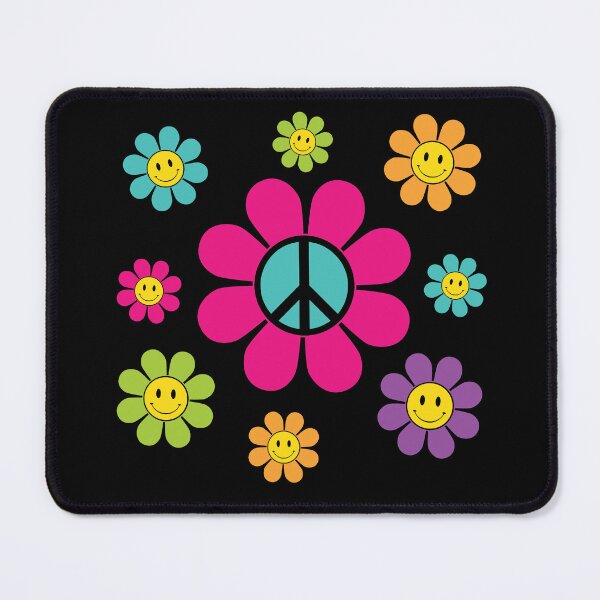 Item preview, funky peace sign flower retro 70's designed and sold by RoguePixel.