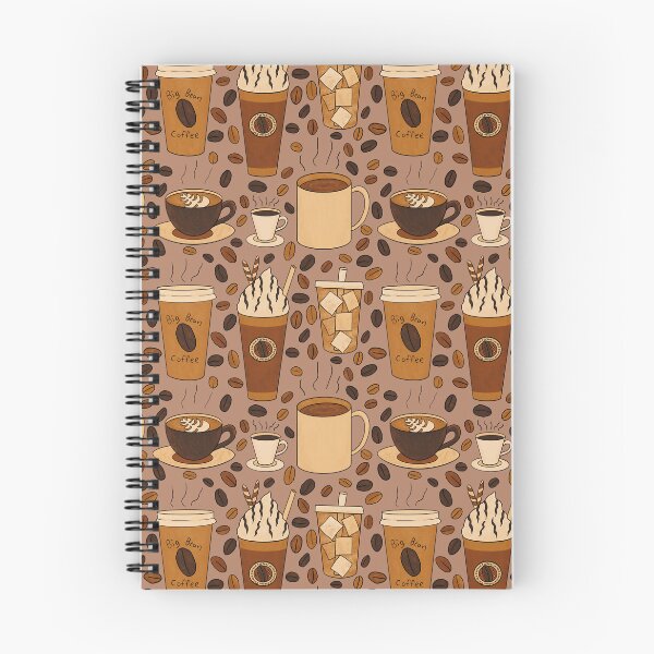 Item preview, Different Kinds of Coffee Seamless Pattern - Warm Brown Palette & Amber Wood designed and sold by EcoElsa.