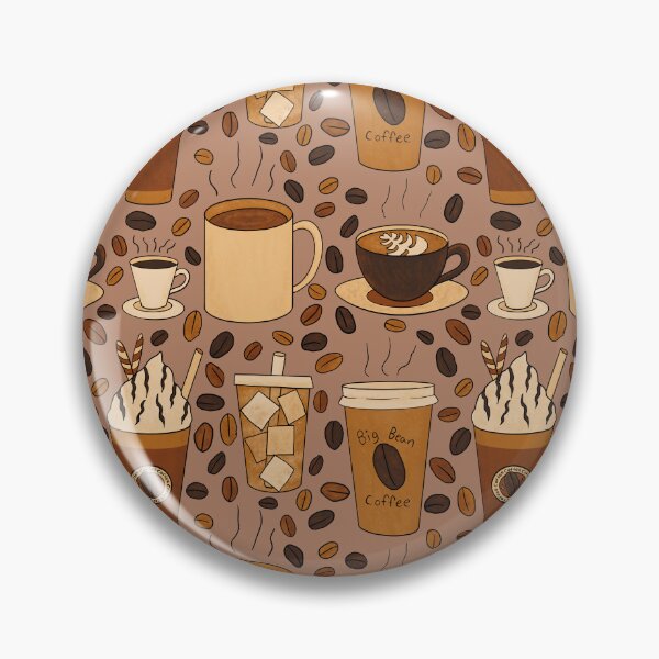 Item preview, Different Kinds of Coffee Seamless Pattern - Warm Brown Palette & Amber Wood designed and sold by EcoElsa.