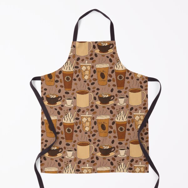 Item preview, Different Kinds of Coffee Seamless Pattern - Warm Brown Palette & Amber Wood designed and sold by EcoElsa.