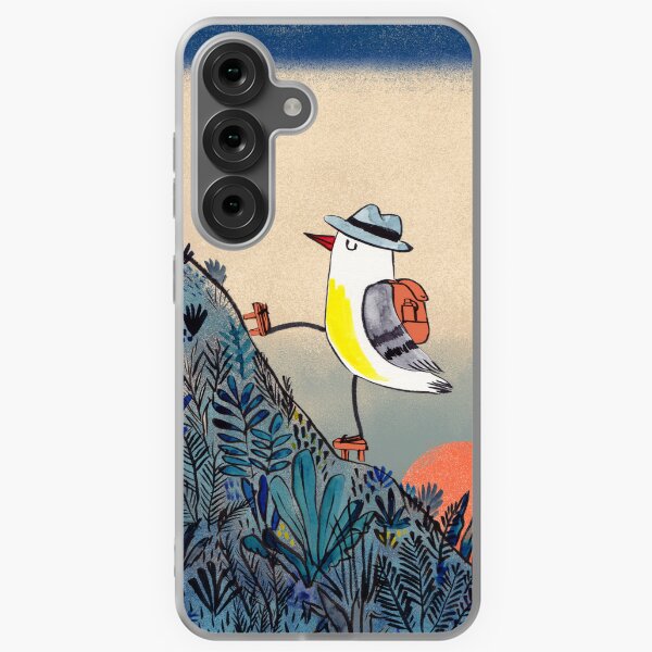 Item preview, Mountain hiker bird at sunrise designed and sold by surfingsloth.