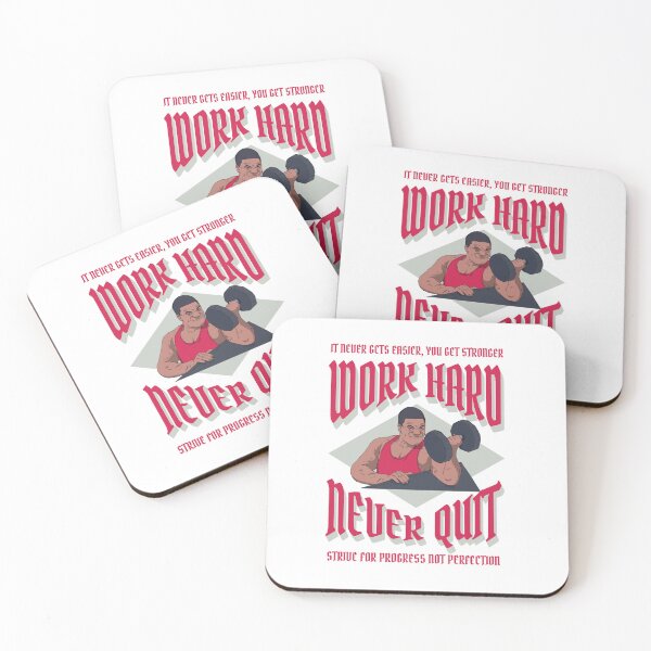 Item preview, Work Hard Never Quit designed and sold by agelessfitfreak.