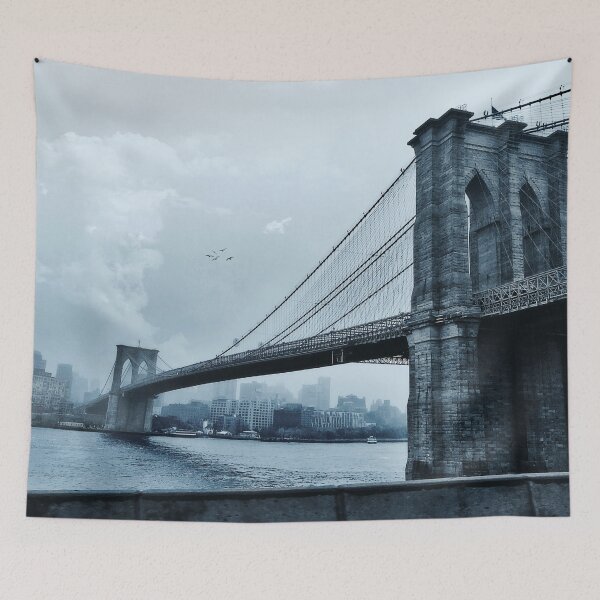 Item preview, Brooklyn Bridge Cloudy Afternoon designed and sold by Mason Ramn.