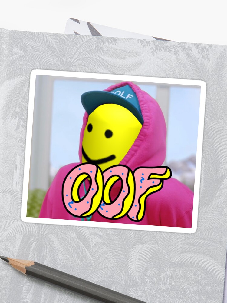 Roblox Oof Sticker Sticker By Coorbin Redbubble - roblox oof sticker sticker