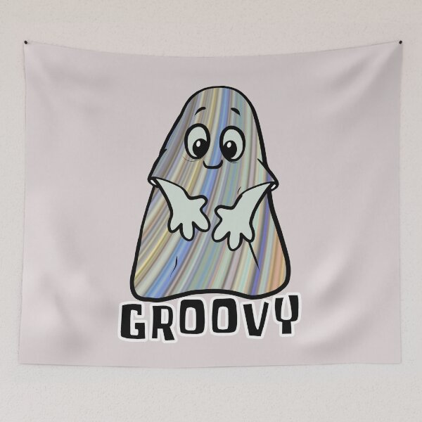 Item preview, Groovy Ghost - Funny Halloween Retro Ghost  designed and sold by ViewerEqualsPhoton.