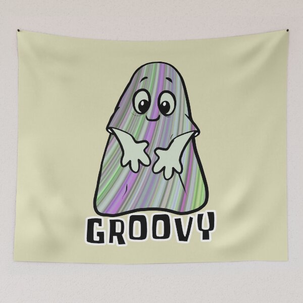 Item preview, Groovy Ghost - Funny Halloween Retro Ghost  designed and sold by ViewerEqualsPhoton.