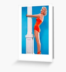 MARILYN MONROE : In A Red Bathing Suit Print Greeting Card