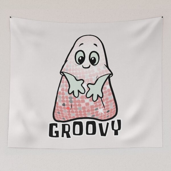 Item preview, Groovy Ghost - Funny Halloween Glitter Ghost  designed and sold by ViewerEqualsPhoton.