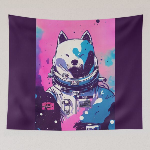 Item preview, Astronaut kita inu portrait designed and sold by etherElric.
