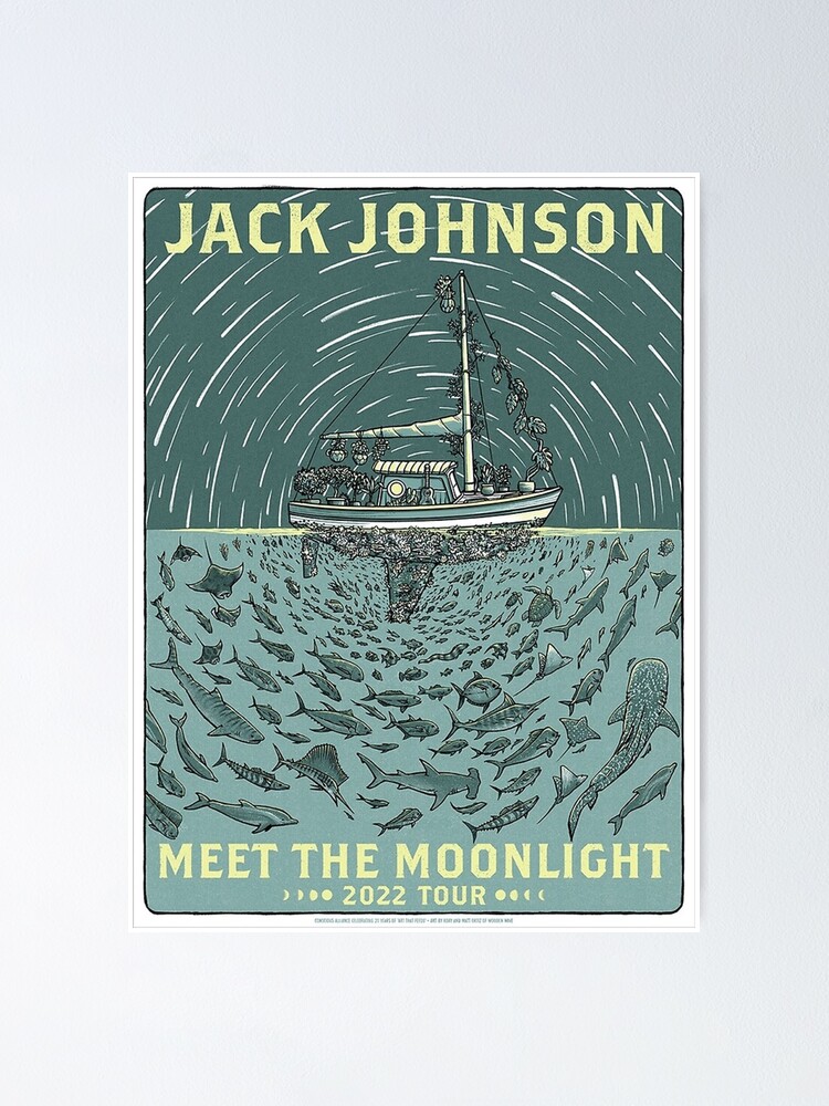 "Jack Johnson Meet the Moonlight minimalist poster " Poster for Sale by